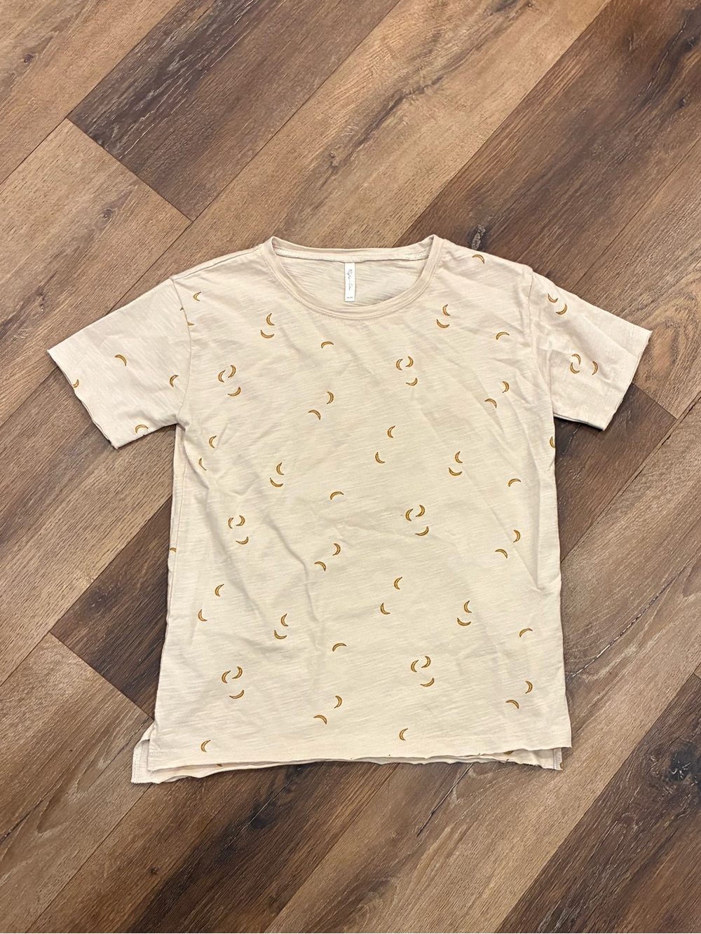 Rylee + Cru Cream Banana Tee Shirt Top T- Shirt Fruit Cotton 10/12 Girl